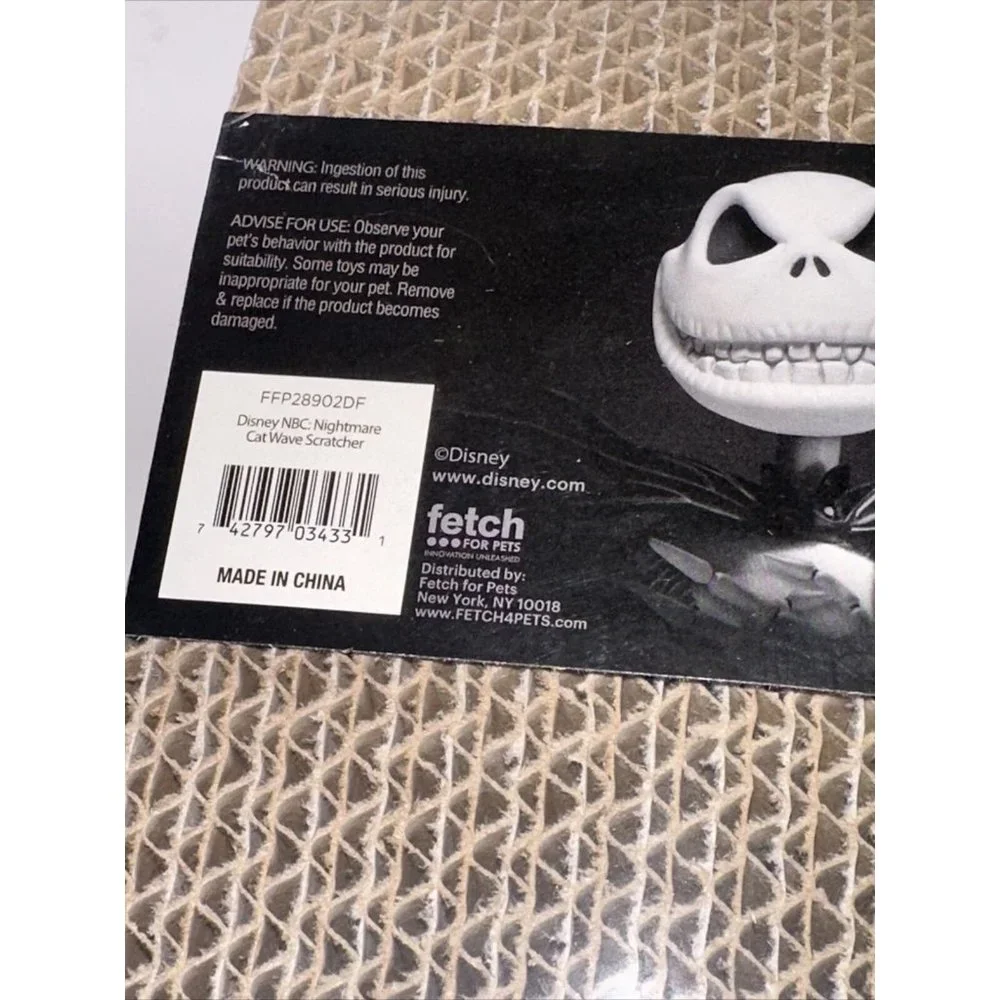 Nightmare Before Christmas Halloween Corrugate Wave Cat Scratcher NEW